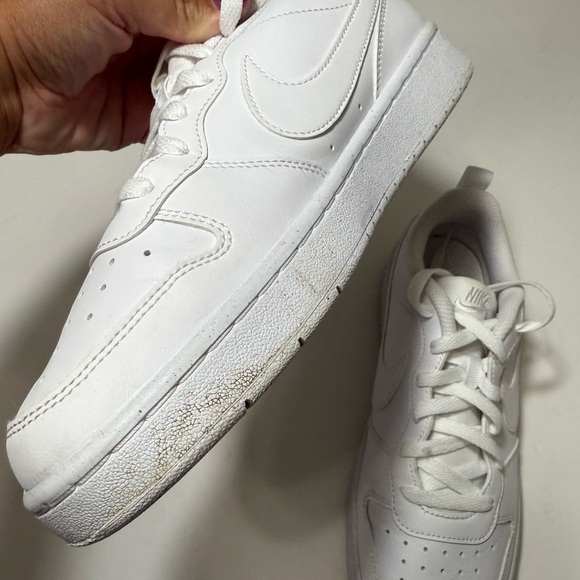 Nike Court Borough Low 2 “Triple White” Big Kid Size 7Y Sneakers - Picture 12 of 16